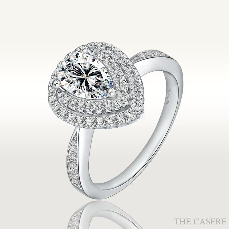 [MOISSANITE DIAMOND] LUXURIOUS TWINKLE PRINCESS RING