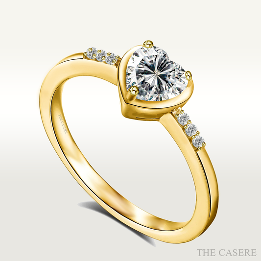 [MOISSANITE DIAMOND] CHIC HEART RING