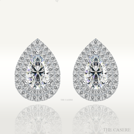 [MOISSANITE DIAMOND] LUXURIOUS TWINKLE PRINCESS EARRINGS