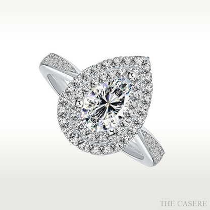 [MOISSANITE DIAMOND] LUXURIOUS TWINKLE PRINCESS RING