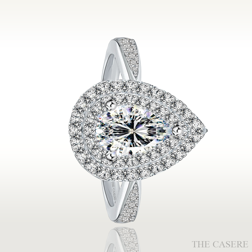 [MOISSANITE DIAMOND] LUXURIOUS TWINKLE PRINCESS RING