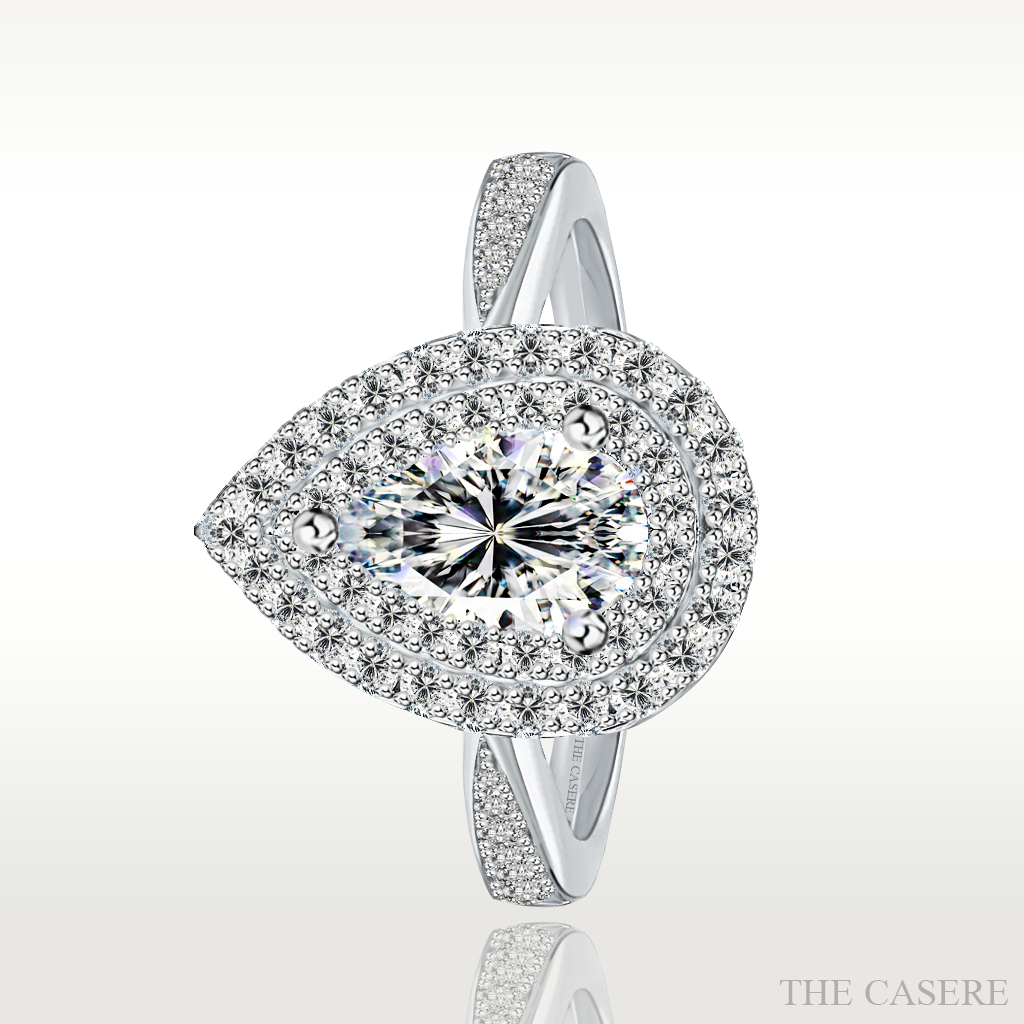 [MOISSANITE DIAMOND] LUXURIOUS TWINKLE PRINCESS RING